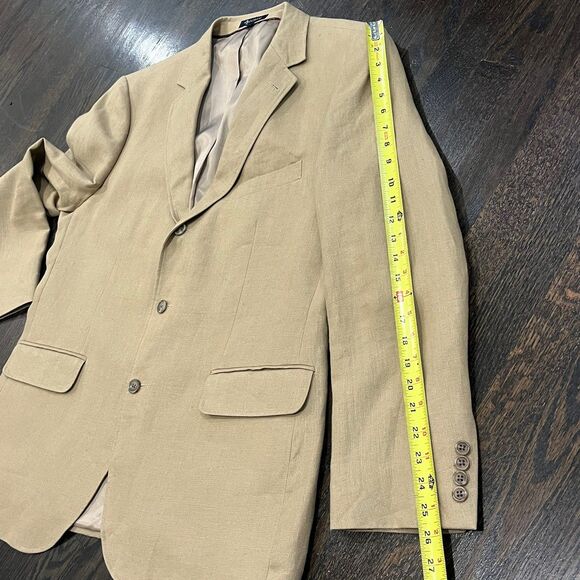 J. Crew Linen Sportcoat Men’s 44R Brown Camel Blazer Jacket 3-Button Preppy - Picture 7 of 11